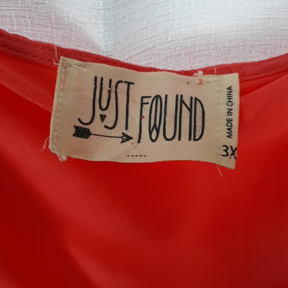 NWT Just Found Coral Sleeveless Maxi Dress 3X - Picture 4 of 7